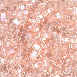Half Tila bead 5x2.3mm - Light Shell Pink Luster - 365