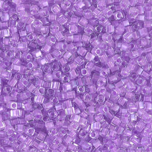 Cube beads 1.8mm - Orchid Lined Crystal - 222