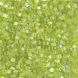 Cube beads 1.8mm - Transparent Chartreuse - 258