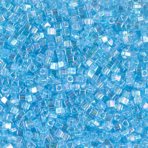 Cube beads 1.8mm - Transparent Aqua - 260