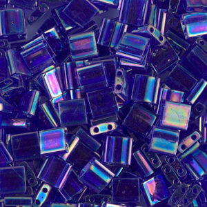 Tila Bead 5 x 5mm - Transparent Cobalt AB - 177