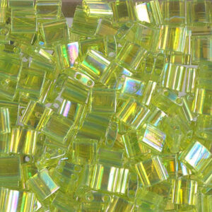 Tila Bead 5 x 5mm - Transparent Chartreuse AB - 258