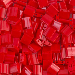 Tila Bead 5 x 5mm - Opaque Red - 408