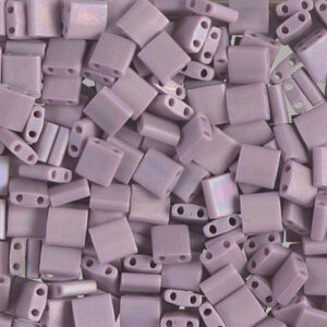 Tila Bead 5 x 5mm - Mat Opaque Mauve AB - 410FR