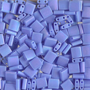 Tila Bead 5 x 5mm - Mat Opaque Perwinkle AB - 417L-FR
