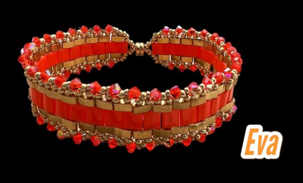 pakketje armband EVA - oranje/goud
