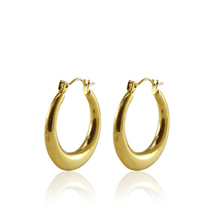 oorbellen creool - 25mm - edelstaal gold
