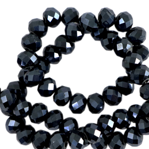 Briolette top quality - 4x3mm - black hematite pearl shine coating - 76073