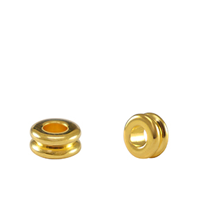 Tussenstukje rondel middenlijn -  ca. 3x6mm (Ø2.7mm) - 85465