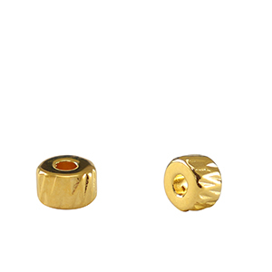 Tussenstukje  rondel lijntjes - 3x5mm - 85473