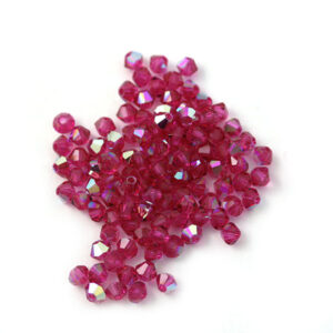 MC Bead Rondell 4 mm - fuchsia AB