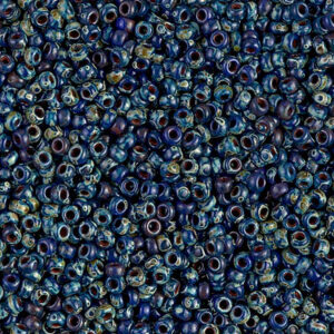 Rocailles 11/0 - opaque cobalt picasso - 4518