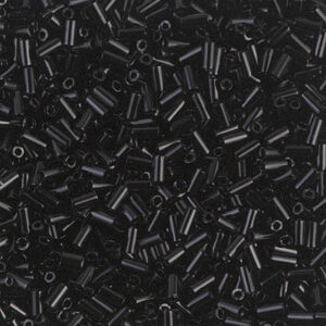 Bugle Bead 3mm - black - 401