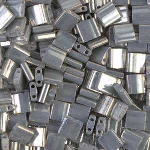 Tila Bead 5 x 5mm - opaque smoke gray luster - 1865
