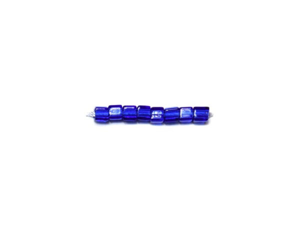 Cube beads 1.8mm - transparant cobalt - 0151