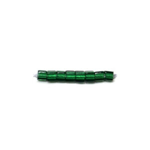Cube beads 1.8mm - transparant dark emerald - 0156