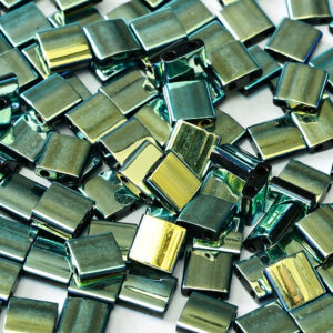Tila Bead 5 x 5mm - black blue star full - 55098