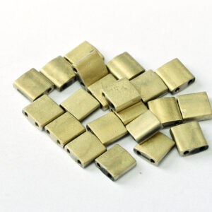 Tila Bead 5 x 5mm - black amber full mat - 55112