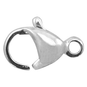 Karabijnslot edelstaal silver - 10mm - 5stuks - 55436