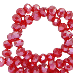Briolette top quality - 4x3mm - Raisin torte red-pearl  shine coating - 82912