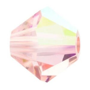 MC Bead Rondell 6 mm - light rose AB