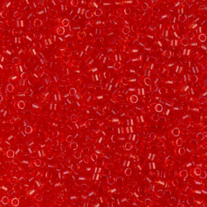 Delica Bead 11/0 -  transparant red orange - 704
