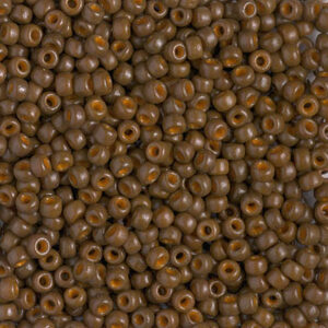 Rocailles 8/0 - duracoat dyed opaque cognac - 4492