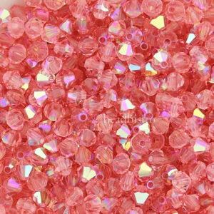 MC Bead Rondell 3 mm - Rose peach AB