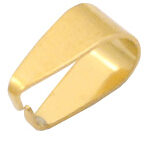 buighanger voor bedel - 10x6mm - edelstaal gold - 61392
