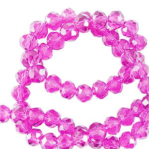 Briolette top quality - 4x3mm - neon pink - 84099
