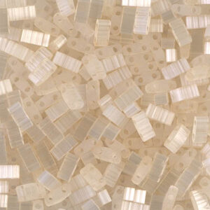 Half Tila Bead - antique ivory silk satin - 2592