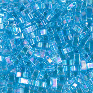 Half Tila Bead - transparant aqua AB - 260