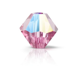 MC Bead Rondell 3 mm - rose glitter