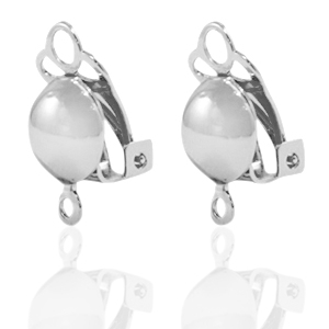 Oorclip DQ silver - 15x8mm - 71667