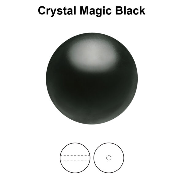 Preciosa Ronde parel - 8mm - Magic Black