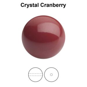 Preciosa Ronde parel - 6mm - Cranberry