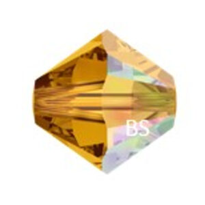 MC Bead Rondell 4mm - Light Colorado Topaz AB