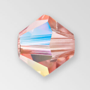 MC Bead Rondell 4mm - Rose Peach AB