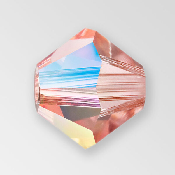 MC Bead Rondell 4mm - Rose Peach AB
