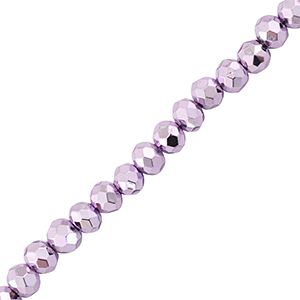Briolette top quality - 4x3mm - metallic purple - 91005