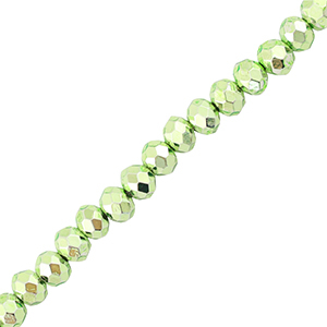 Briolette top quality - 4x3mm - metallic green - 91007