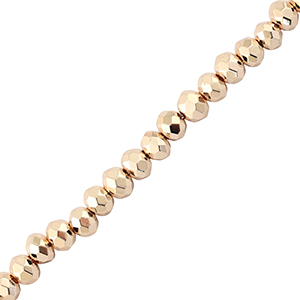 Briolette top quality - 4x3mm - metallic champagne - 91010