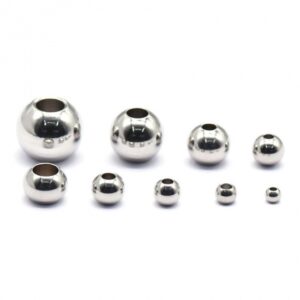 Tussenstukje Bolletje  - 3mm - edelstaal - silver - B872779