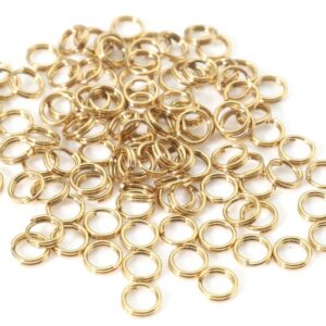 Ringetjes Dubbel 4mm EDELSTAAL - gold - B883428