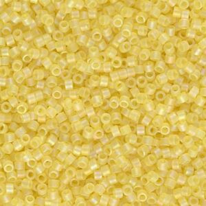 Delica Bead 11/0  - matte pale yellow AB - 854