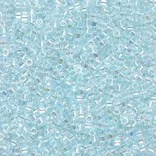 Delica Bead 11/0  - lined light aqua AB - 83