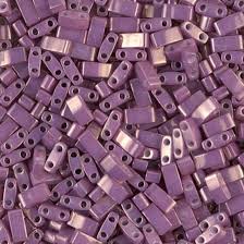 Half Tila Bead - opaque mauve luster - 1867
