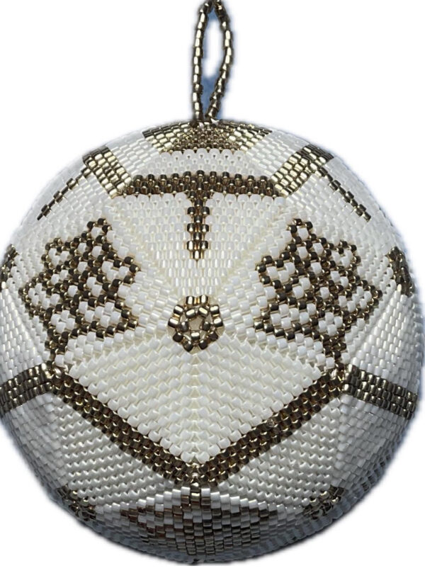 Schema kerstbal champagne