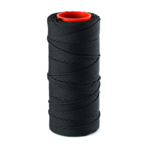 Macramé-koord Polyester 1mm - zwart - 1 meter