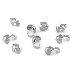 Kalotjes met haakje 3.5mm - Edelstaal - Silver- 74572